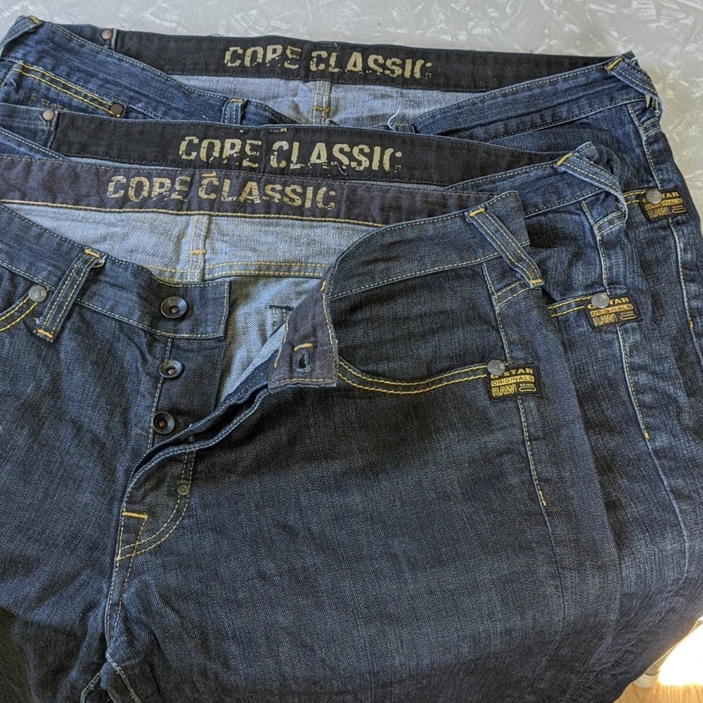 G star original raw denim jeans